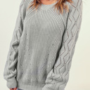  Knitted Raglan Sleeve Sweater | 2 Colors |