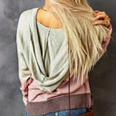  Color Block Drawstring Kangaroo Pocket Hoodie