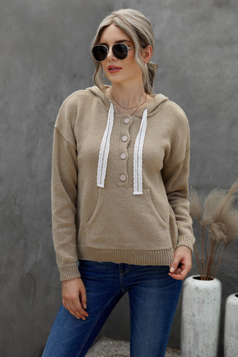 Kangaroo Pocket Hooded Sweater | 3 Colors |