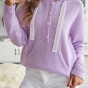  Purple Kangaroo Pocket Hooded Sweater