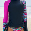  " End of Summer Sale" Geometric Long Sleeve Tankini Swimsuit | 2 Colors |