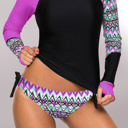  " End of Summer Sale" Geometric Long Sleeve Tankini Swimsuit | 2 Colors |