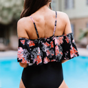  Off Shoulder One Piece Swimsuit | 2 Colors |
