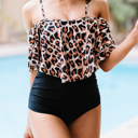  Off Shoulder One Piece Swimsuit | 2 Colors |