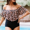  Off Shoulder One Piece Swimsuit | 2 Colors |