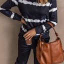  Tie Dye Print Pullover Lounge Pants Set