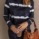 Tie Dye Print Pullover Lounge Pants Set