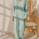 Small Green Wide Ribbed Knit Top and Pants Set | 4 Colors |