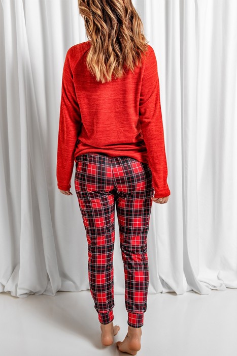 Plaid Pants Loungewear Set