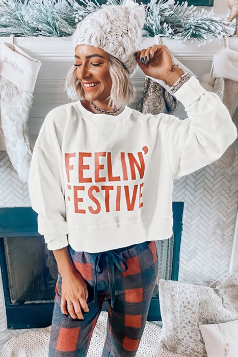 FEELIN' FESTIVE Shirt and Plaid Pants Lounge Set