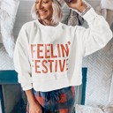  FEELIN' FESTIVE Shirt and Plaid Pants Lounge Set