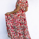  Floral Ruffle Tiered Maxi Dress