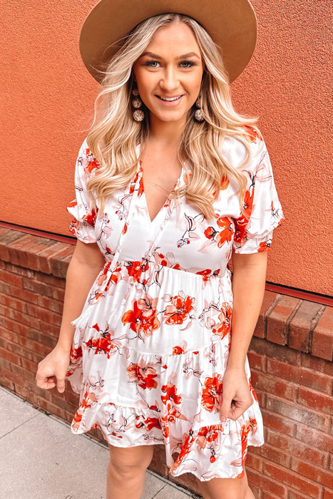 Floral Tiered Mini Dress
