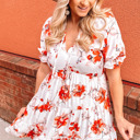 Floral Tiered Mini Dress