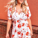  Floral Tiered Mini Dress