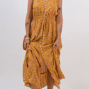  V-Neck Elastic Waist Floral Maxi Dress