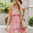  Floral Sleeveless Ruffled Mini Dress
