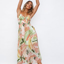  Abstract Spaghetti Strap Maxi Dress