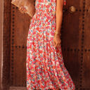  Self-tie Straps Floral Maxi Dress