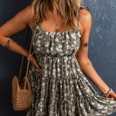  Frilly Tiered Short Floral Dress