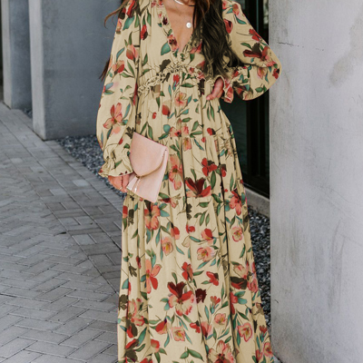 Wild Lotus Ruffle Tiered Maxi Dress | 4 Colors |