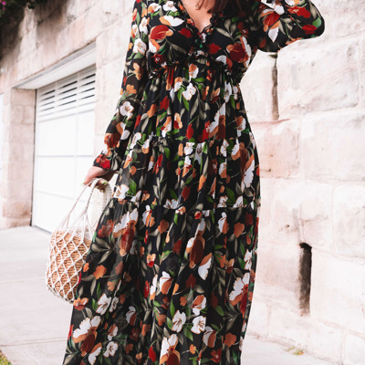 Wild Lotus Ruffle Tiered Maxi Dress | 4 Colors |