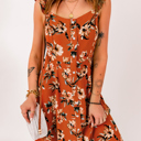  Floral Ruffle Sleeves Maxi Dress