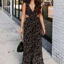  Crisscross Backless Bodice Maxi Dress