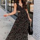 XL Crisscross Backless Bodice Maxi Dress