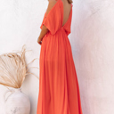 Medium Deep V Neck Maxi Dress