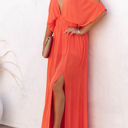 Small Deep V Neck Maxi Dress