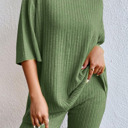  Ribbed Loose Fit Lounge Set