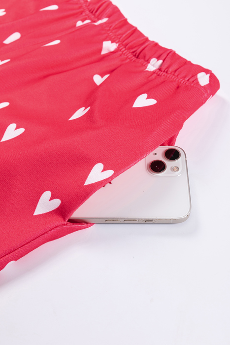 Valentines Heart Print Pants Set