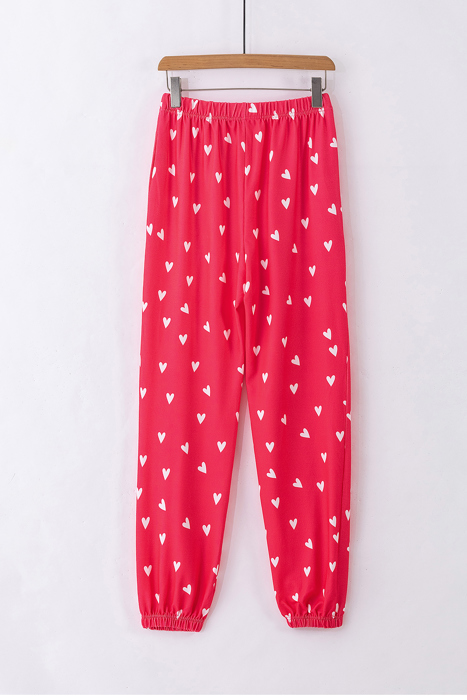 Valentines Heart Print Pants Set