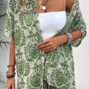  Vintage Floral Open Top and Shorts Set