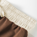  Coffee Contrast Loose Pullover and Skort Set