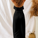  Ruffled High Waist Strapless Jumpsuit