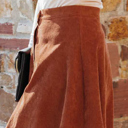 Corduroy Buttoned Front Faux Mini Skirt