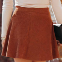  Corduroy Buttoned Front Faux Mini Skirt