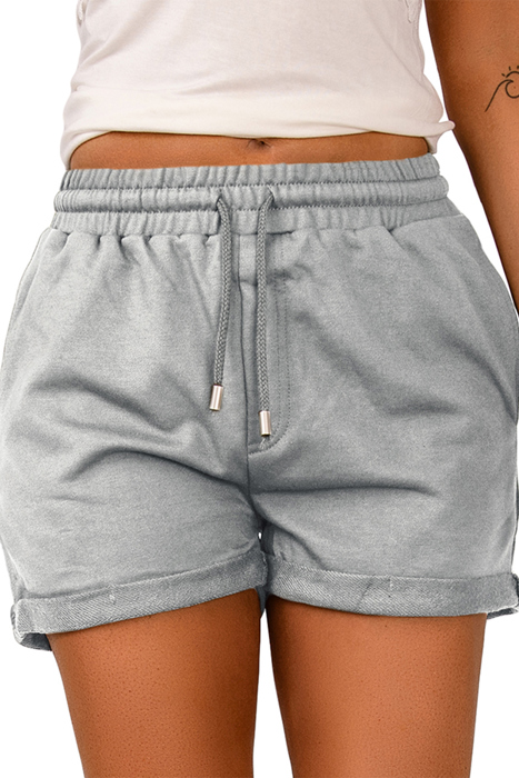 Drawstring Pocketed Casual Shorts