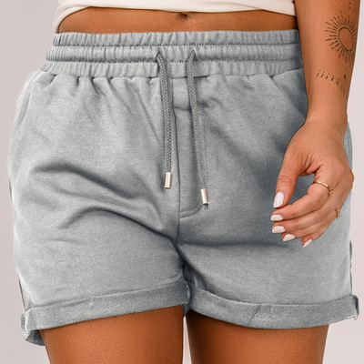 Drawstring Pocketed Casual Shorts