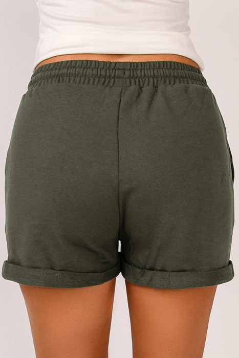 Drawstring Pocketed Casual Shorts