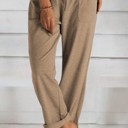  Drawstring Elastic Waist Loose Pants