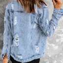  Vintage Washed Front Pockets Denim Jacket