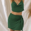  Drape Crop Top and Wrap Skirt Set
