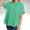 Kelly Green Size 8 Waffle Top   Amazingly comfortable waffle knit top. This top has darling stitching detail in the back and from with raw edge detail.&nbsp; Each item is unique, expect variations in color and finishing