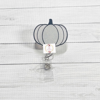 Pumpkin Badge Reel | Interchangeable Badge Reel | Teacher | Thanksgiving | Nurse Badge | Badge Holder ID | NICU | Medical | Fall Season