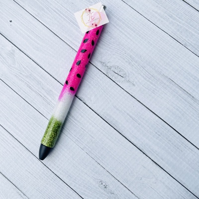 Watermelon Theme Glitter Gel Pen | Gel Pen | Refillable Pen | Custom Pen