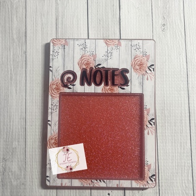 Rose Sticky Note Holder | | Desk Accessory | Gifts | Teacher Gift | Nurse Gift | 