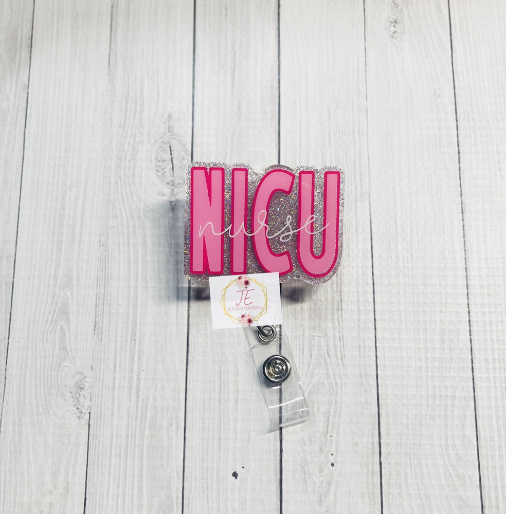 NICU Nurse Interchangeable Badge Reel | NICU Nurses | Medical | ID Holder | Nurse Badge | Badge Holder